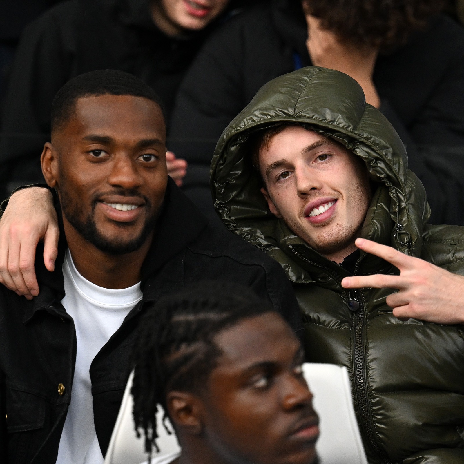 Cole Palmer watching the Chelsea vs Liverpool match